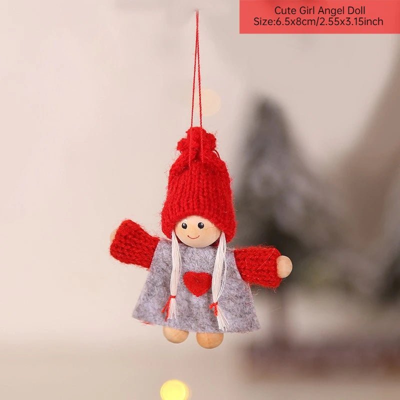 Ano novo 2024 natal anjo bonecas árvore de natal pingente ornamentos navidad 2022 decoração de natal para casa presentes natal noel deco