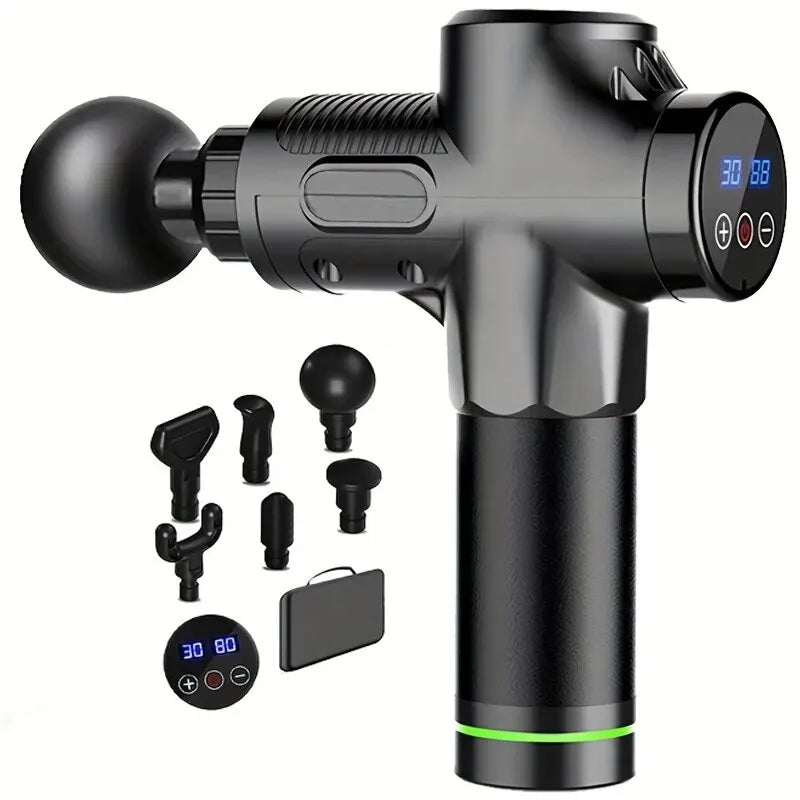 30-Level Massage Gun Deep Fascia Muscle Relaxer Body Neck Massager Electric Fitness Equipment Noise Reduction for Men and Women