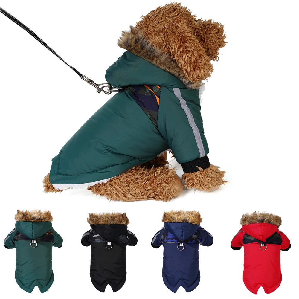 Jaqueta de lã com capuz para cães pequenos, casaco impermeável quente, roupa de buldogue francês, roupa de chihuahua, jaqueta de cachorro, inverno
