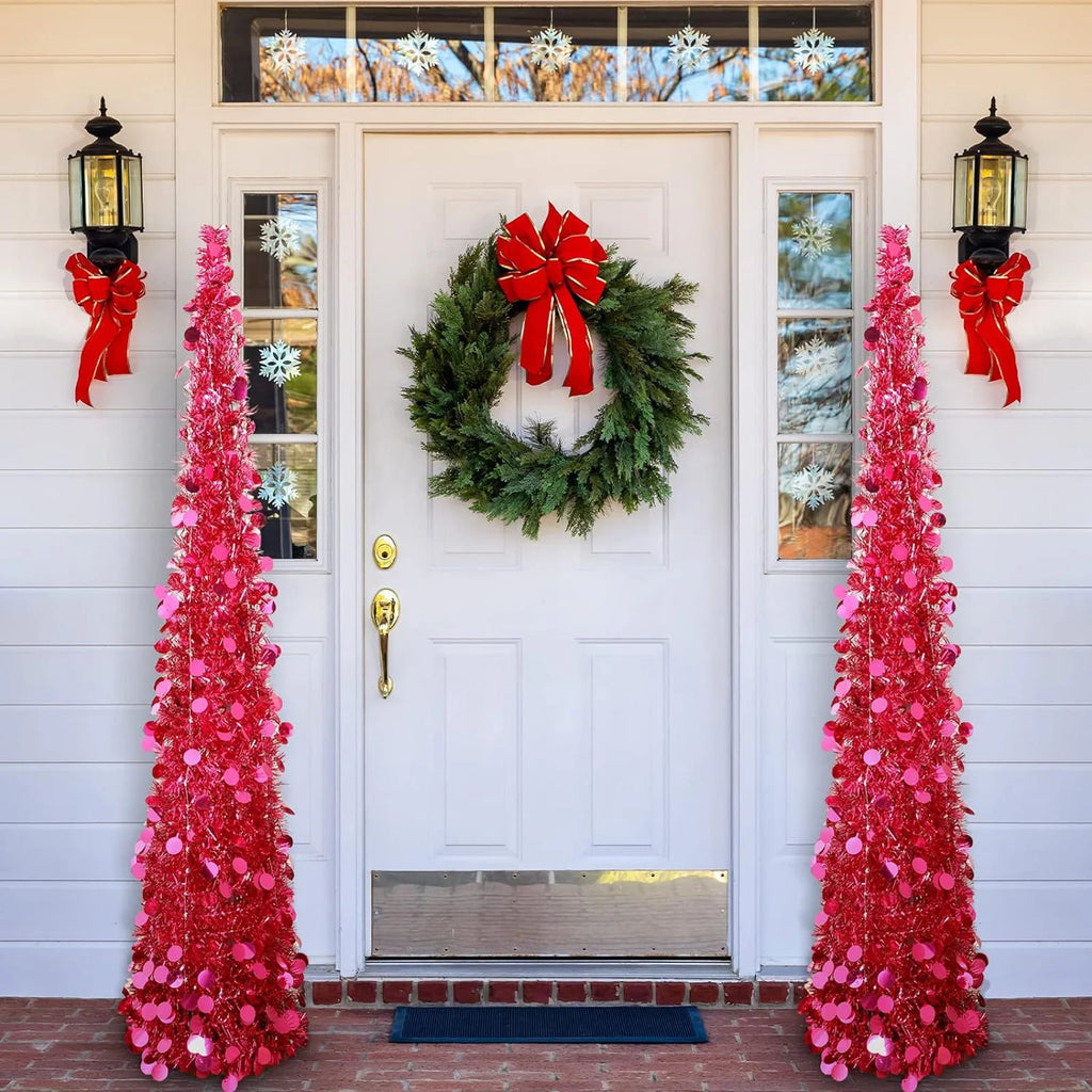 Árvore de natal 1.2m retrátil dobrável enfeites chenille espiral design festivo feriado decoração de natal casa acessório interior