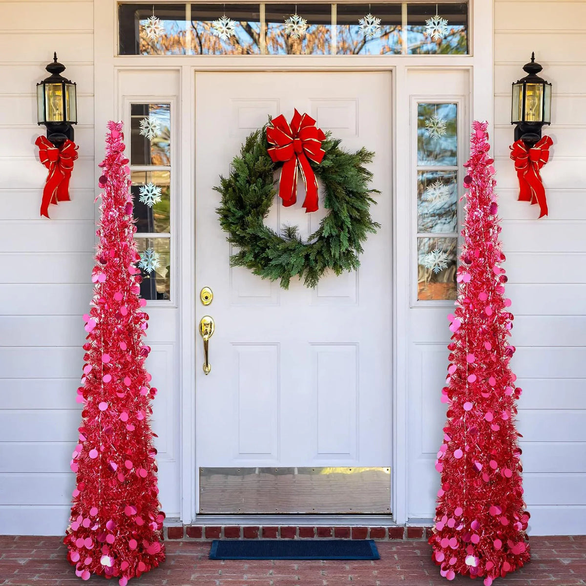 Árvore de natal 1.2m retrátil dobrável enfeites chenille espiral design festivo feriado decoração de natal casa acessório interior