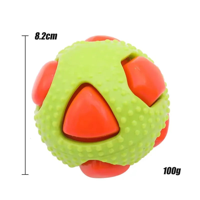 Pet tpr brinquedo bola interação animais de estimação aliviar o tédio mordida resistência pequeno cão de tamanho médio moagem dormir ventilação bola flash
