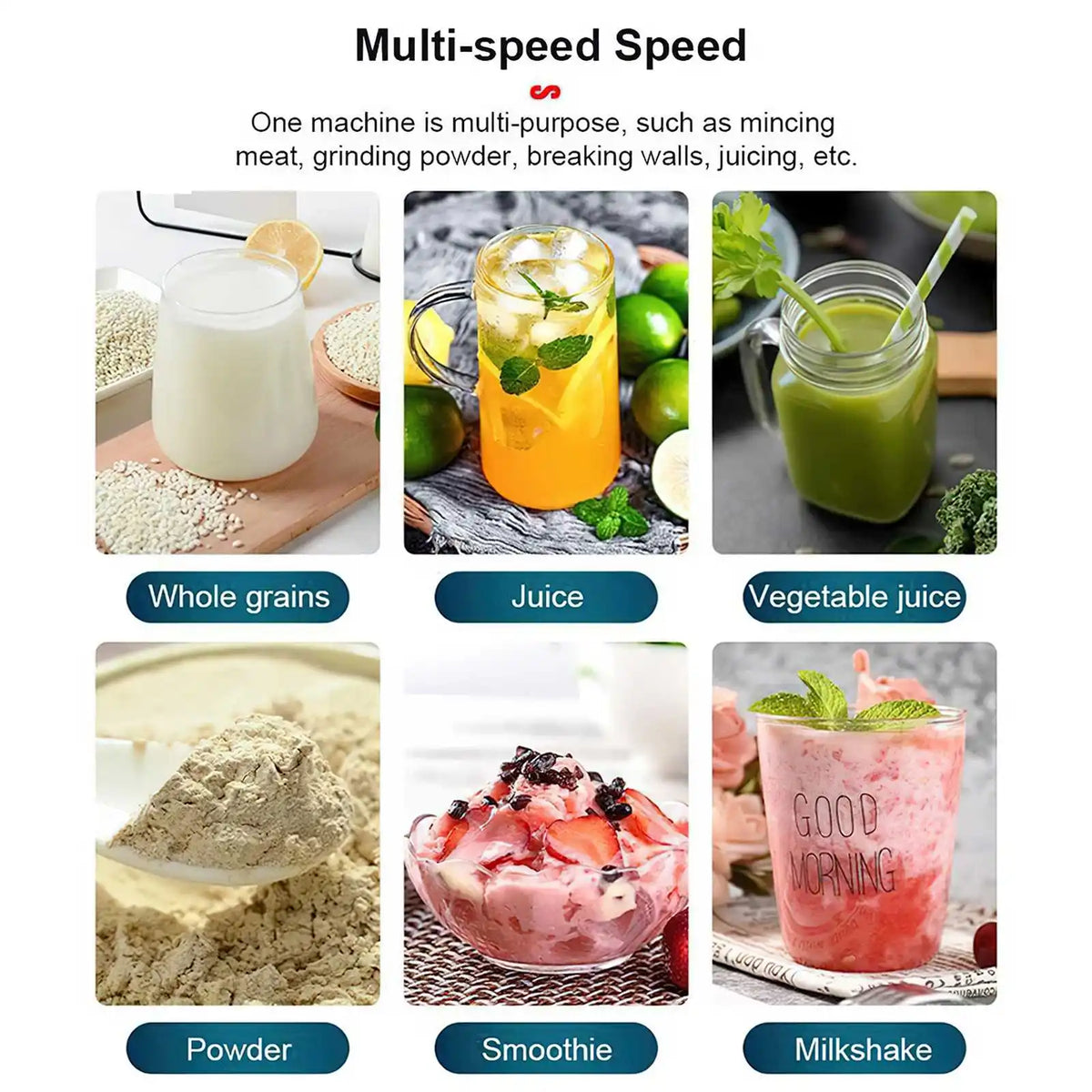 Liquidificador Comercial de Alta Potência 400W, Mixer Estacionário, Processador de Alimentos para Smoothies e Gelo, Liquidificador de Alta Potência para Cozinha, Livre de BPA