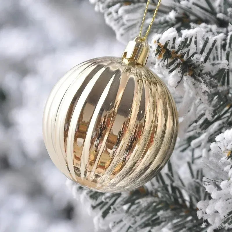 24 Bolas de Natal para Decoração de Árvore de Natal, Enfeites para Decoração de Casa, Halloween, Ano Novo, Acessórios de Bolas Pendentes de Natal