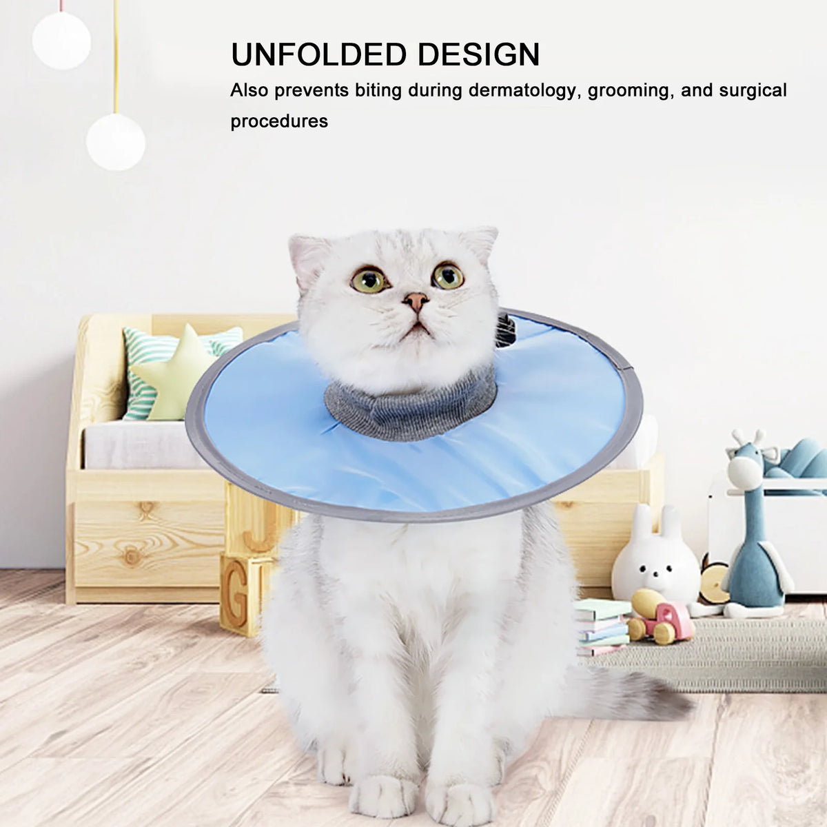 Colar recuperação ajustável para pós-cirurgia, Coleira protetora Elizabeth Cat, Impermeável, Evitar lamber, Pet Elizabeth