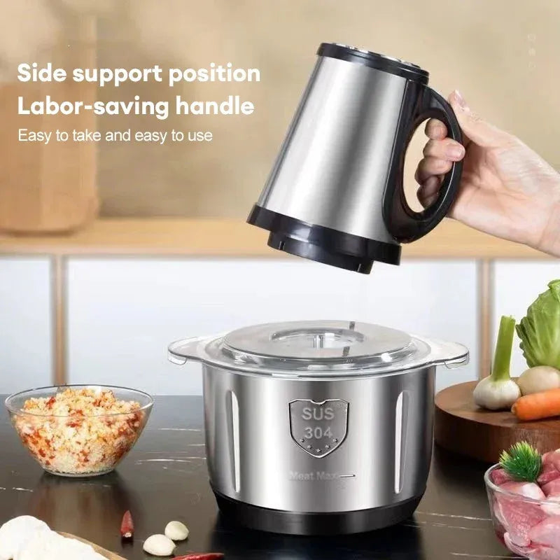 Moedores de Carne Elétricos Multifuncionais, Processador De Alimentos Para Bebês, Triturador De Alimentos, Fatiador De Vegetais, Baby Chopper, Aço Inoxidável 304, 5L, 110V US