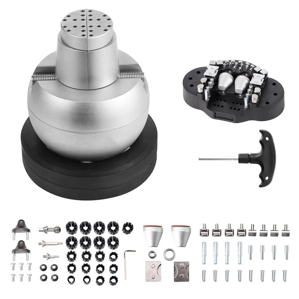 69 PCS Attachment Ball Vise 5\" Engraving Setting Tool with 360 Degrees Rotation Jewelry Engraving Block Tool