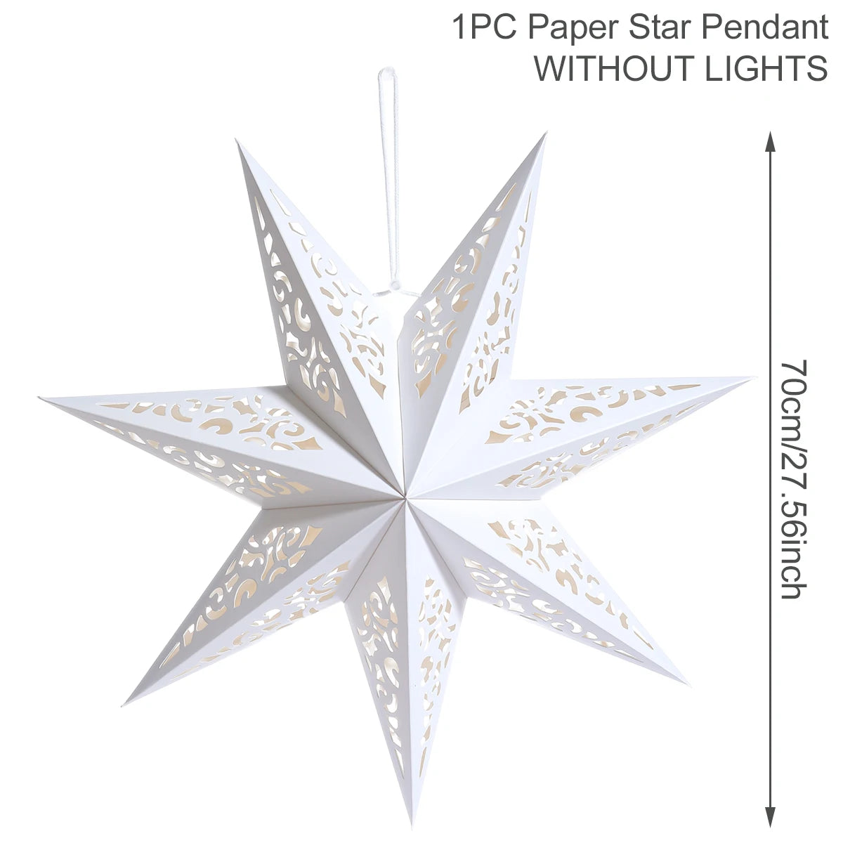 Estrela oca pendurado pingentes ramadan decoração 2024 para casa navidad natal noel presentes enfeites de natal ano novo 2024