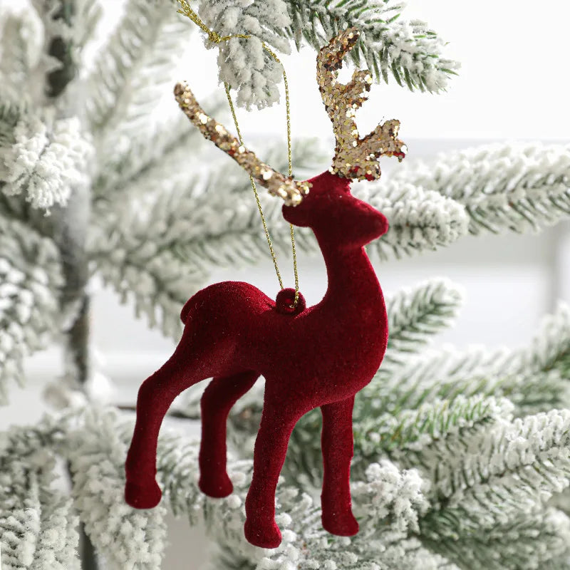Enfeites de rena de Natal Decoração de atmosfera de Natal Decoração de casa