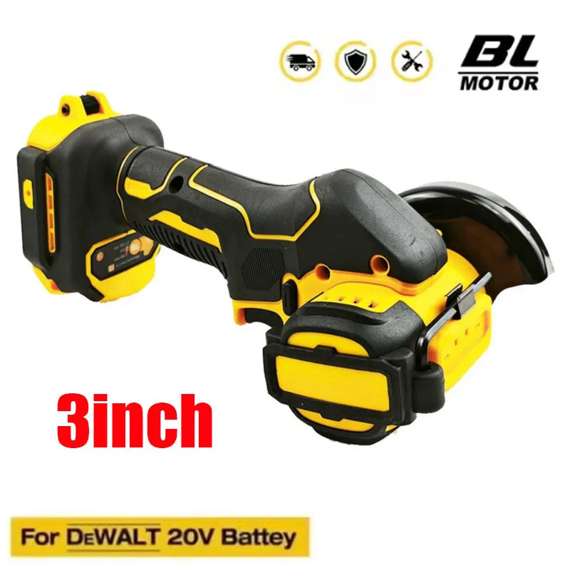 Moedor de ângulo sem fio 3 Polegada mini polimento máquina moagem ferramentas elétricas corte para dewalt 20v 18v bateria