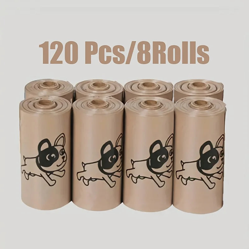 10 rolos de sacos de resíduos para animais de estimação com aroma de café, misturadores efetivamente, adequados para caminhadas ao ar livre. Direto do Fabricante
