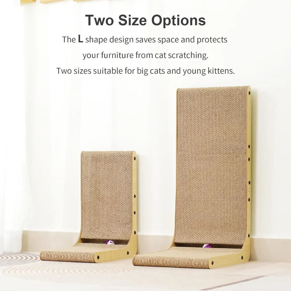 Raspador para gatos, papelão grande/pequeno em forma de l, resistente ao desgaste, resistente a arranhões, poste de arranhar, brinquedo para gatos, animais de estimação, acessórios para gatos