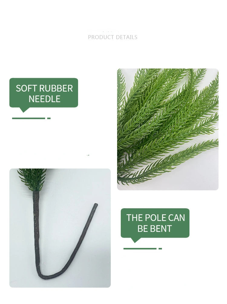 Artificial Pine Needles Decoração De Natal, DIY Fake Plants, Home Acessórios