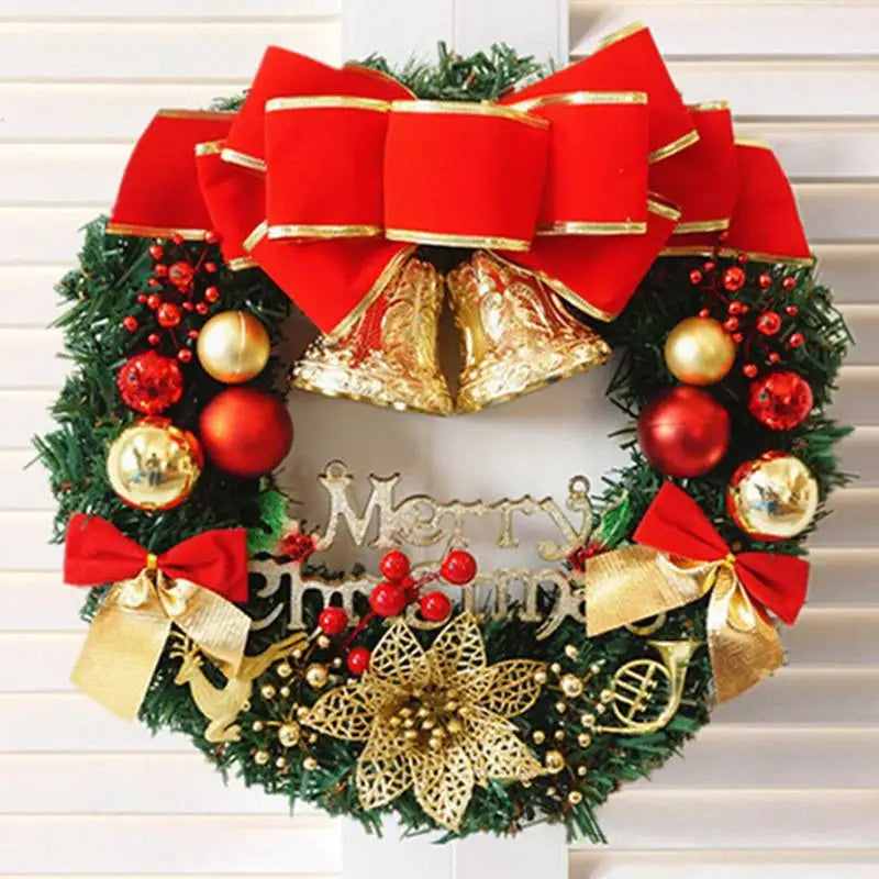 Decoração de natal artesanal simulação guirlanda de natal porta pendurado janela adereços requintado alta qualidade decoração para casa