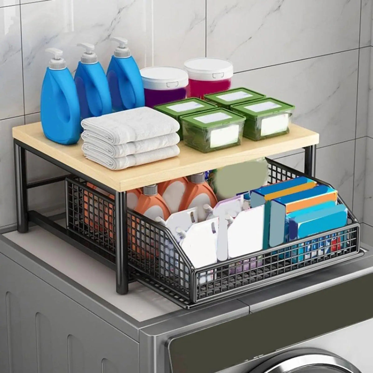 Organizador de bancada de cozinha, prateleira multiuso para micro-ondas, temperos, máquina de café e impressora, acessórios de cozinha