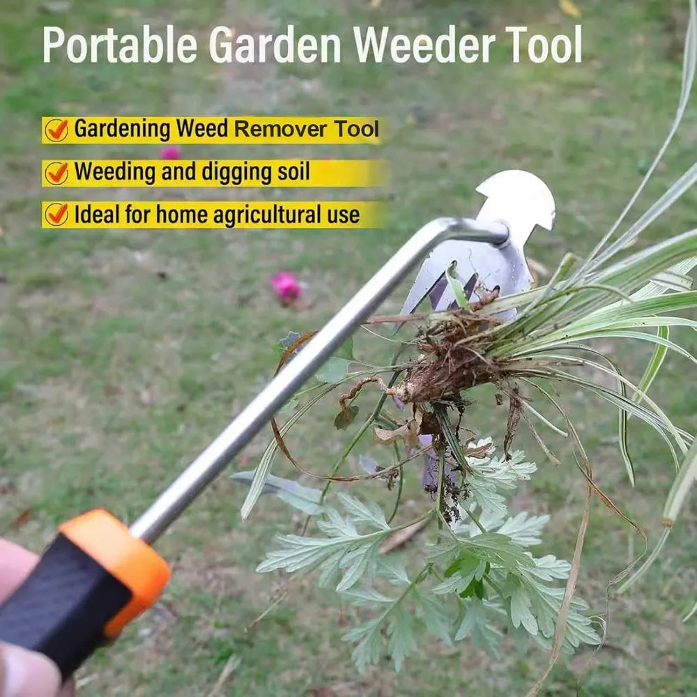 Ferramenta Portátil para Remoção de Ervas Daninhas, para Ferramentas Manuais de Jardinagem, Cultivo de Vegetais, Quintal e Remoção de Ervas Daninhas