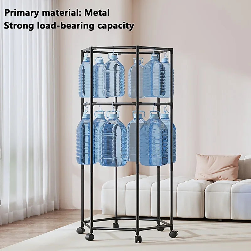 Cabides, rack de secagem de roupas com rodas, varal que economiza espaço para casa, construção de metal resistente, para varanda, sala de estar