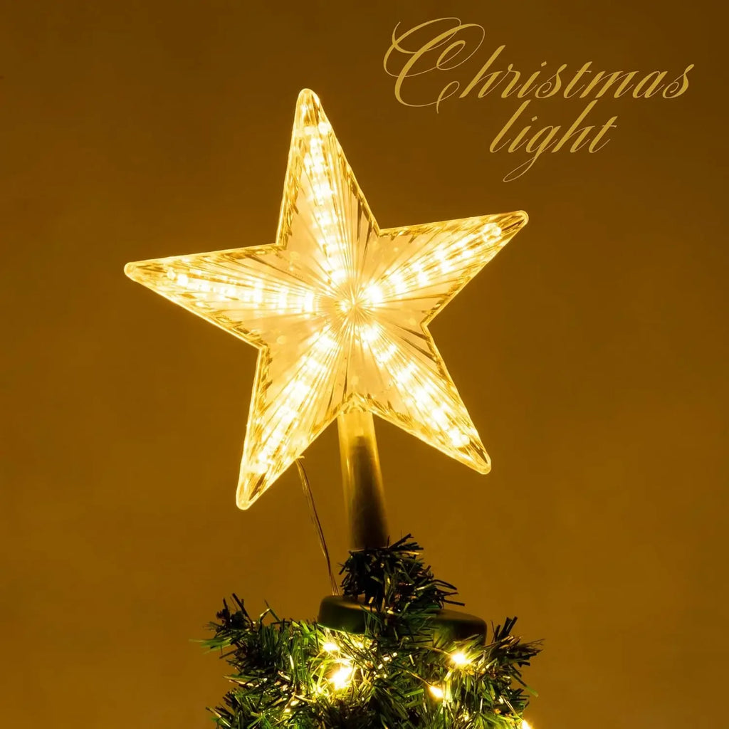 Estrela de topo para árvore de Natal, luminária estrela brilhante, decoração de Natal, artigos para festas em casa, enfeite de Natal, presente.
