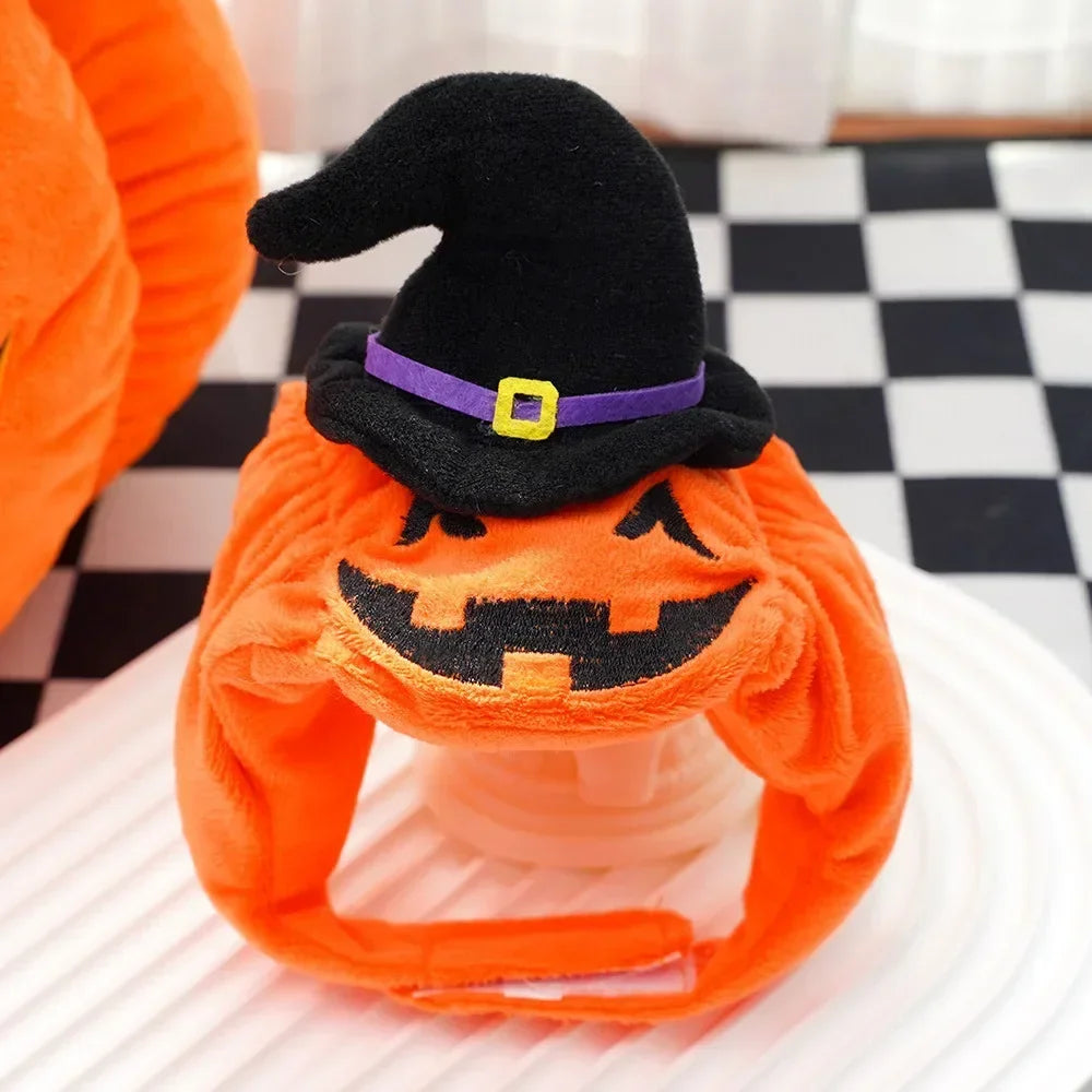 Fantasias de Halloween para Cães, Traje Engraçado de Abóbora Lanterna, Roupa de Transformação para Cães e Gatos de Duas Patas, Chapéu de Abóbora Fofo, Jaqueta para Cães