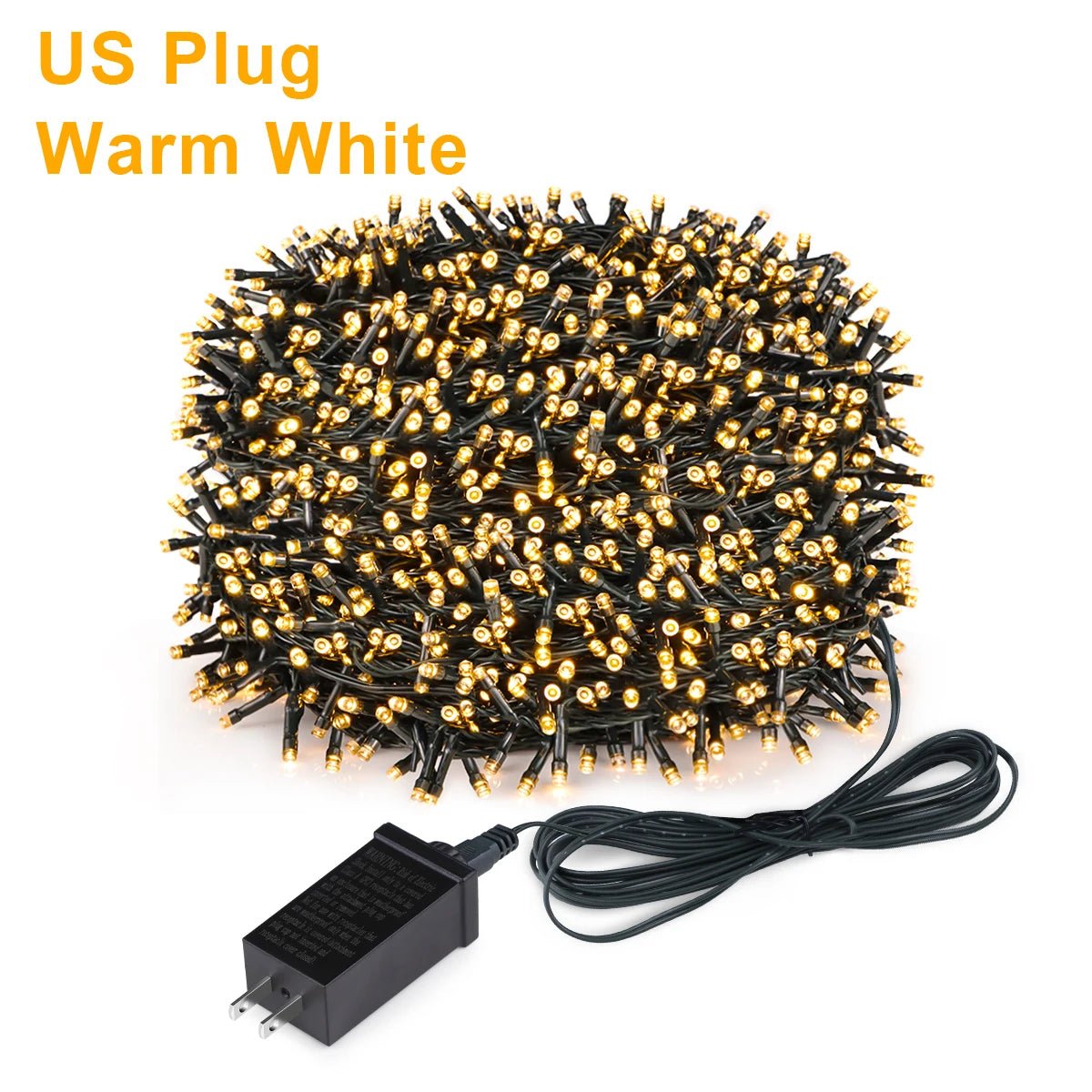 2025 decoração de ano novo led luz de natal branco/quente/rgb à prova dwaterproof água luzes da corda de fadas para cortina iluminação festa de casamento - Kasa & Pet