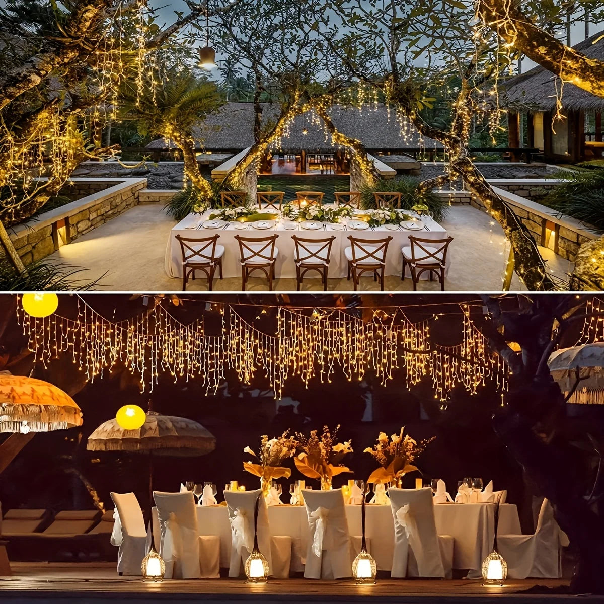 Decoração de natal 2024/2025 luzes de cortina led de gelo para queda ao ar livre 0.4/0.5/0.6m luzes de natal para casa ano novo 2025