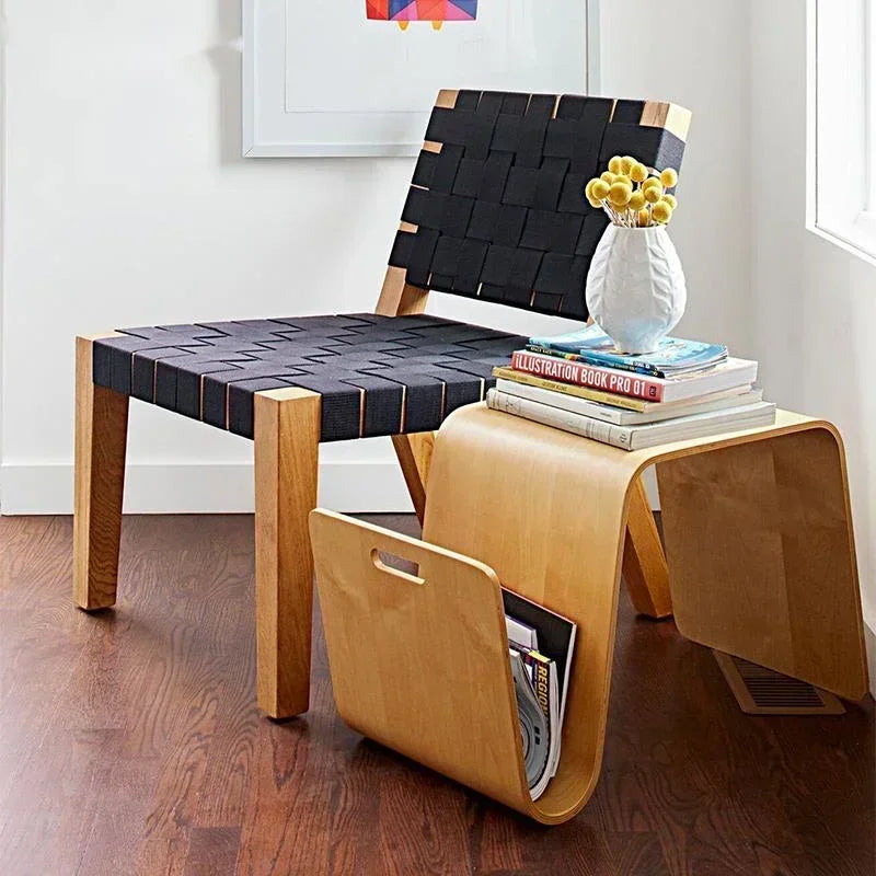 Mesa de centro nórdica minimalista, peça central chique de madeira maciça, ideal para salas de estar e cantos de varanda, simples e elegante