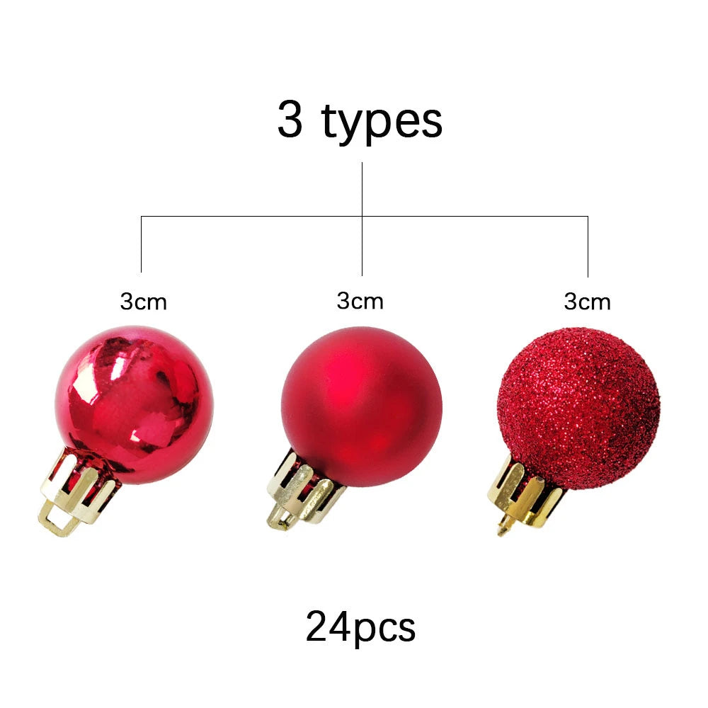 Enfeites de Natal para Árvore, Bolas de Natal, Pingentes para Pendurar, Decoração para Festas em Casa, Presente de Ano Novo, Decoração de Natal 2027, 12, 24, 36 peças