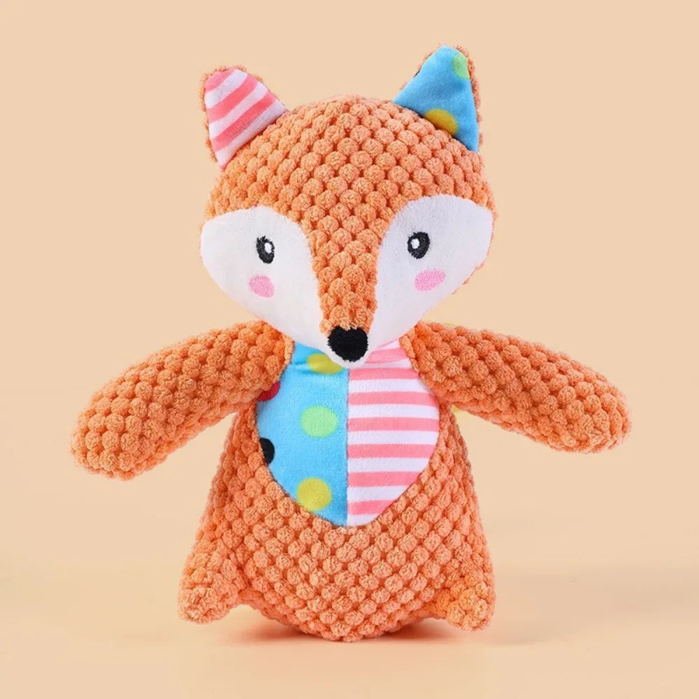 Brinquedo de pelúcia para animais de estimação, brinquedo interativo para limpeza de dentes, estilo animal fofo, resistente à mordida, filhote de cachorro estridente, brinquedo de mastigar, suprimentos para animais de est