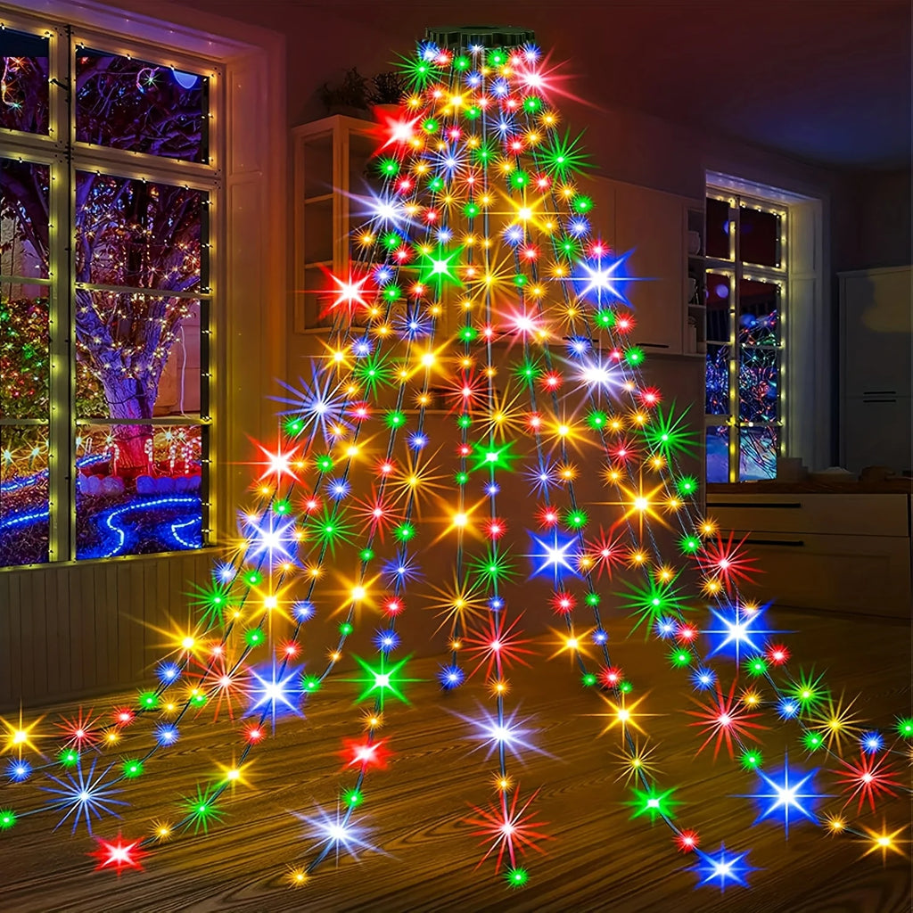 Luz decorativa para árvore de Natal, luz de ambiente alimentada por USB, adequada para uso interno e externo, decoração de Natal e feriados.