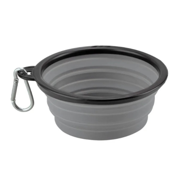 Tigela de comida para animais de estimação portátil tpr durável para gatos e cães silicone dobrável viagem ao ar livre tigela de comida de água para animais de estimação