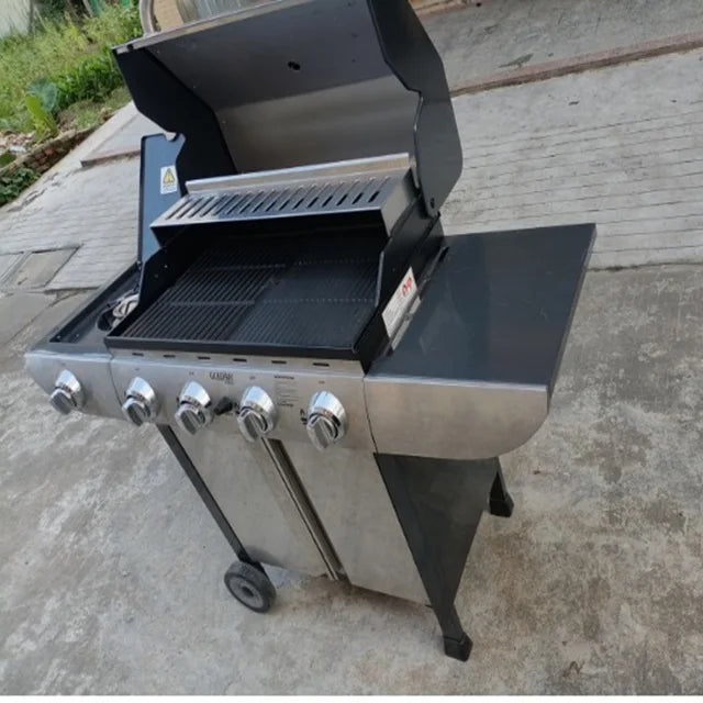 Armários e Ilhas para Churrasqueiras de Cozinha Externa em Aço Inoxidável 304 de Alta Resistência, com Grelhadores de Churrasco a Carvão, GLP e Gás Natural, com Rotação Visual