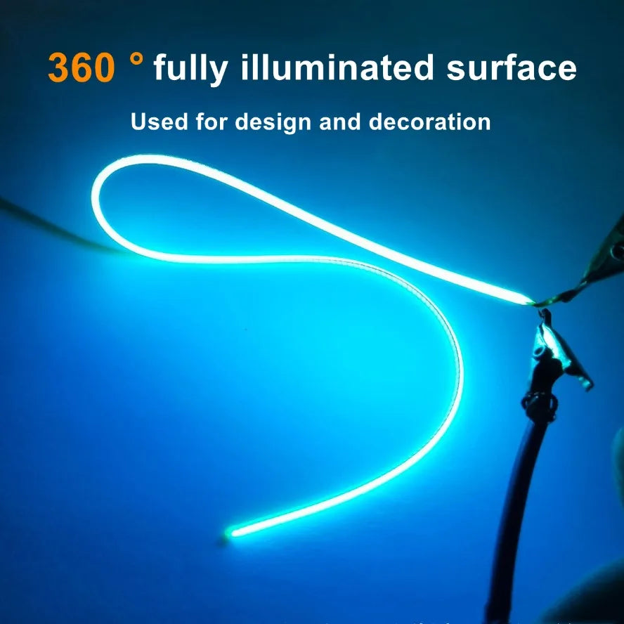 Led mesmo final filamento flexível ultra fino 3v espiral lâmpada filamento retro edison lâmpada peças diodo iluminação tira decoração