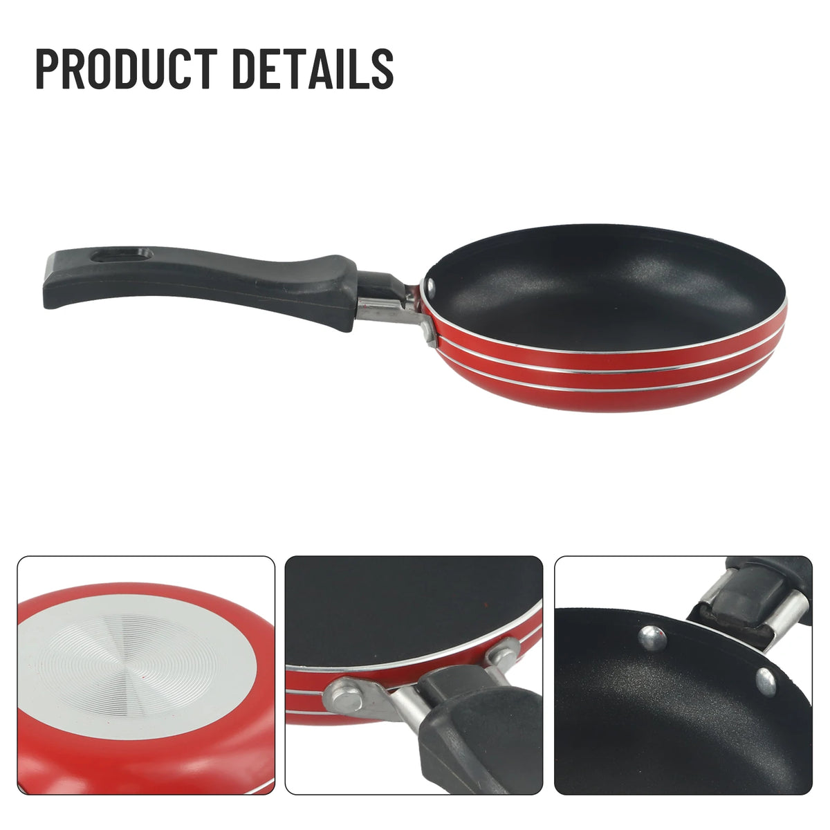 Mini frigideira de aço antiaderente, frigideira, panela para panelas, ferramentas de cozinha, ovos de fritar, cozinhar, 12cm, 14cm, 16cm Kasa & Pet Store
