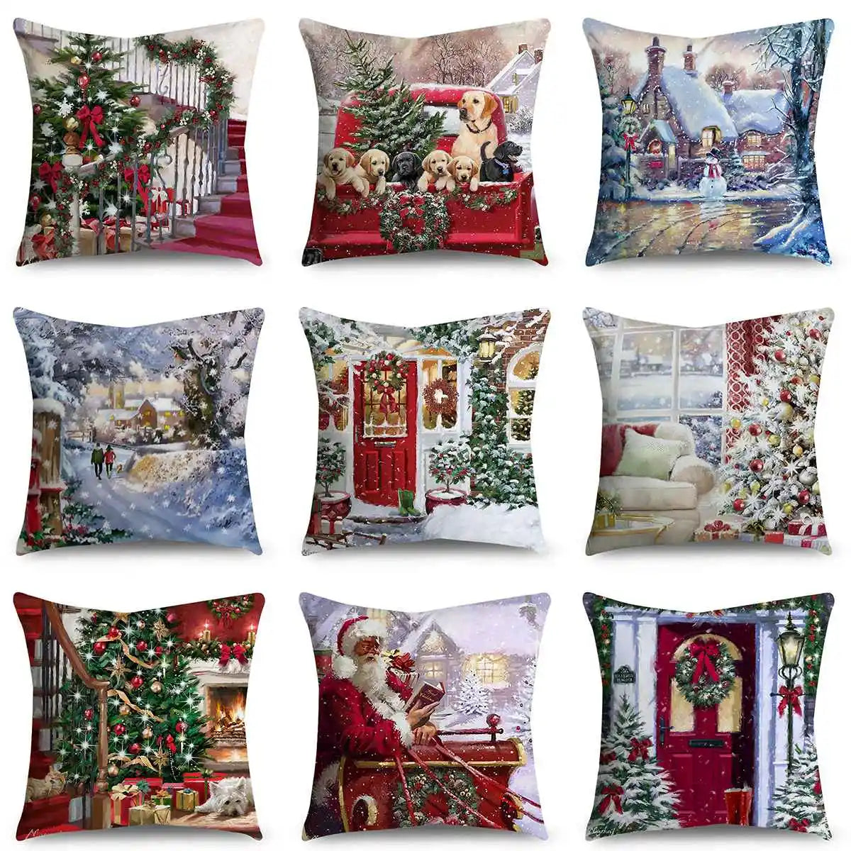 Capa de almofada de natal decorações de natal para casa 2025 feliz natal ornamento fronha natal navidad ano novo 2026 presentes