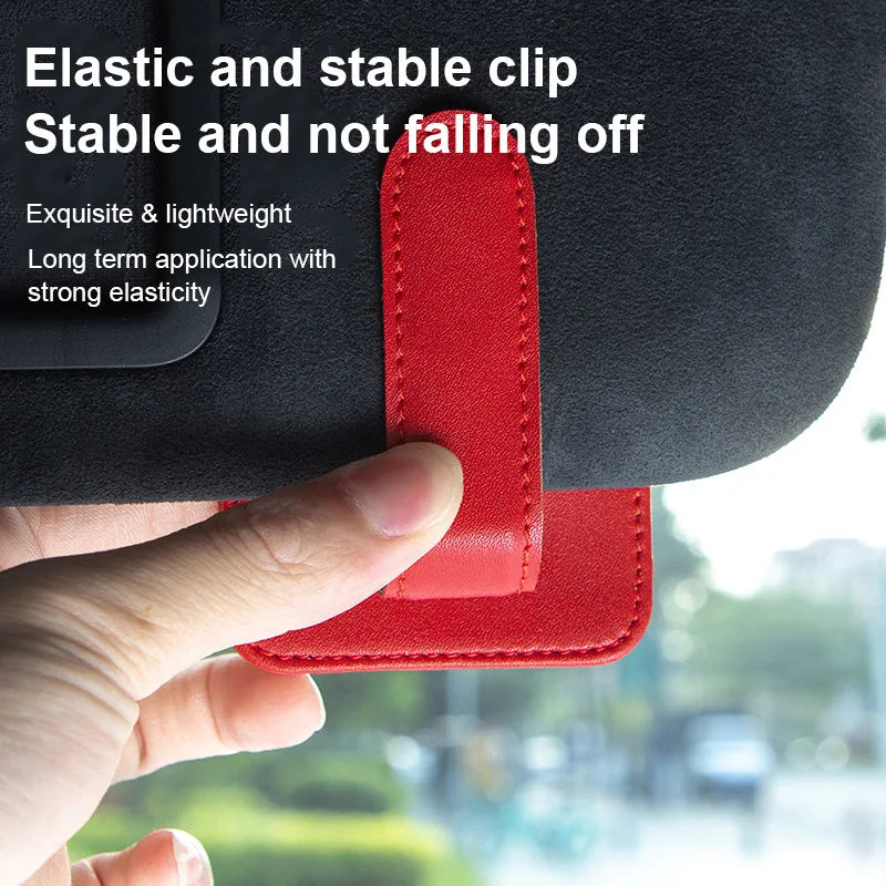 Car Sun Visor Organizer Multi-Pocket Business Card Storage Management Sunglasses Holder Visor Accessories Auto Interior