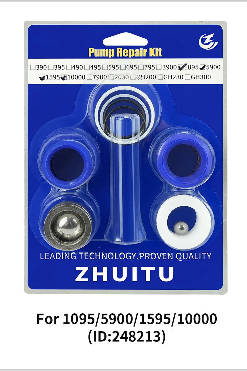 Kit de reparo de bomba de pulverizadores mal ventilados 244194 / 248212 / 287835 / 248213 / 246341   Haste do êmbolo da bomba do filtro da junta de vedação 395 695 960 833 1095
