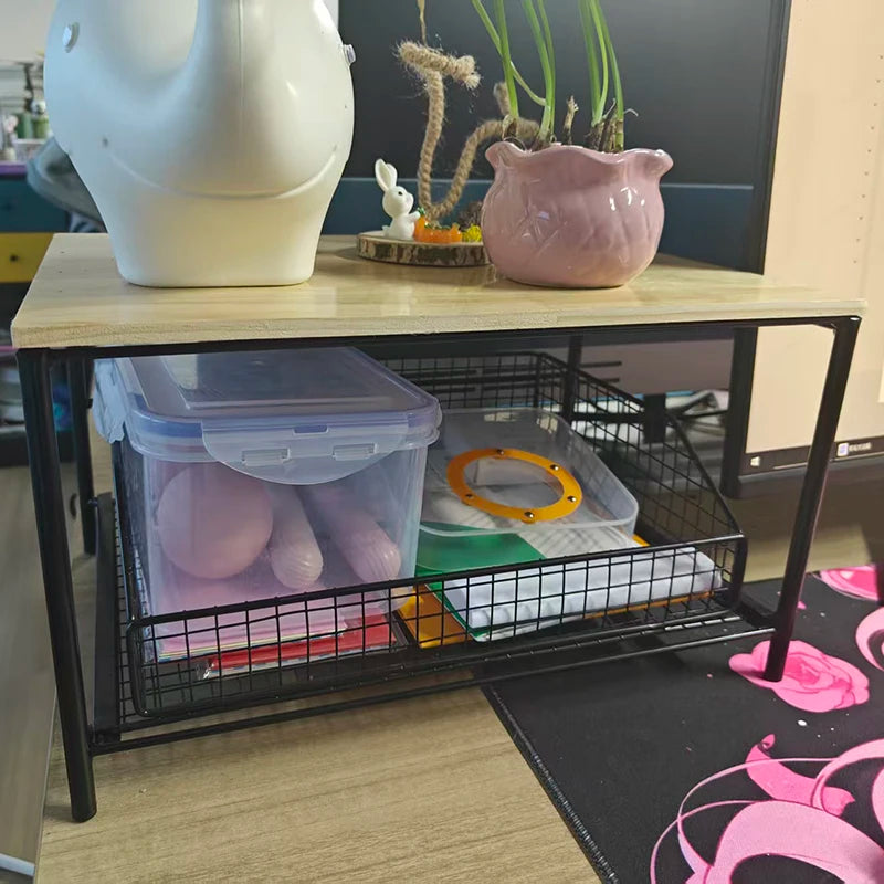Organizador de Bancada de Cozinha – Prateleira Multiuso para Micro-ondas, Temperos, Máquina de Café e Impressora