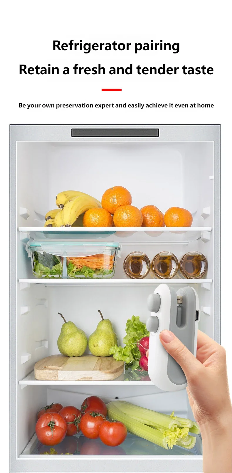 Mini Seladora Térmica Portátil USB Recarregável para Sacos de Armazenamento e Embalagens Plásticas de Alimentos