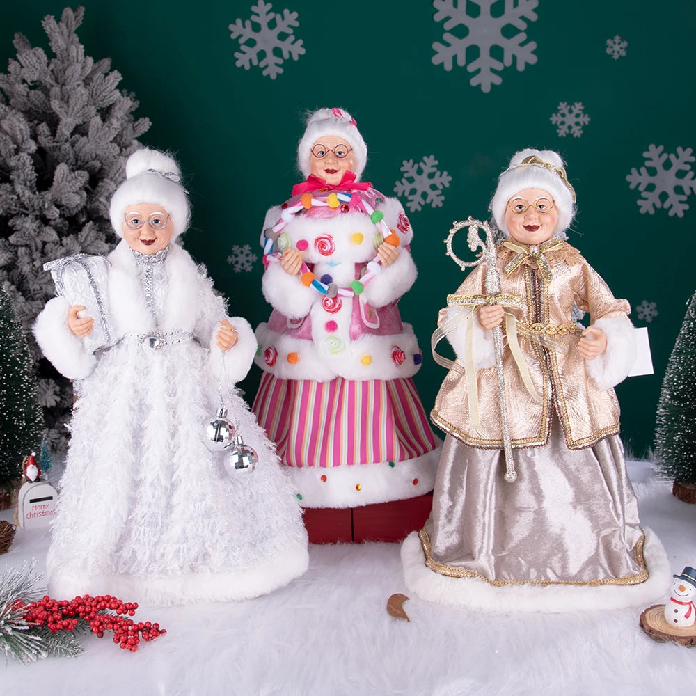 40cm natal anjo boneca estatueta brinquedo colher de árvore ornamentos em pé aniversário natal decorações navidad decoração para casa novedades