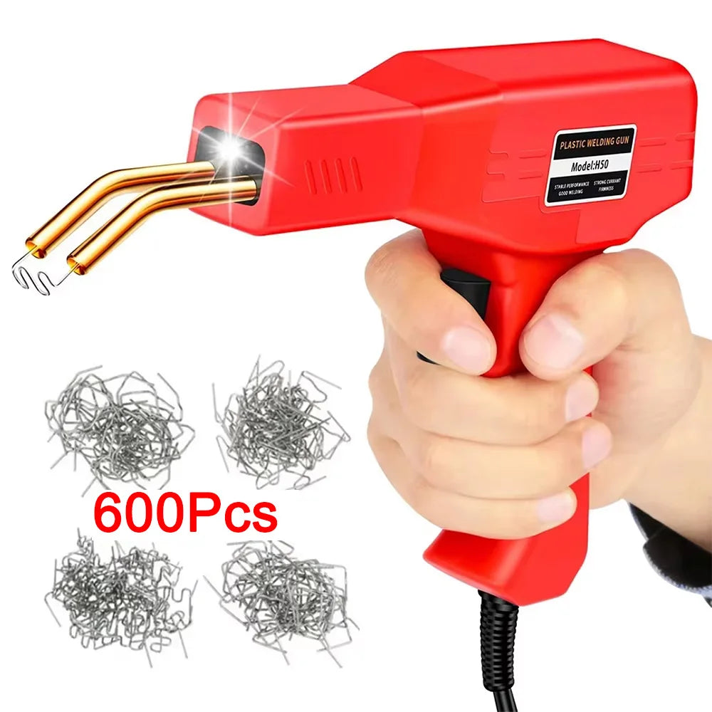 Kit de soldagem de plástico, kit de reparo de soldador, grampeador quente para rachaduras de para-choques de carro, caiaques, brinquedos de plástico