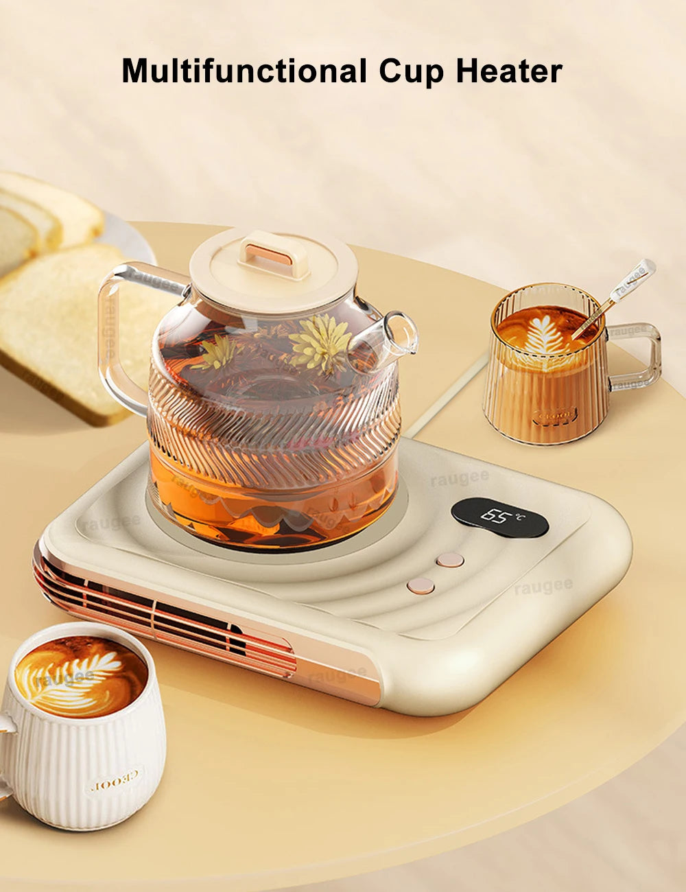 Aquecedor de copo elétrico 2 em 1, aquecedor de café, chá, portátil, porta-copos, para casa, escritório, desktop, aquecedor de caneca