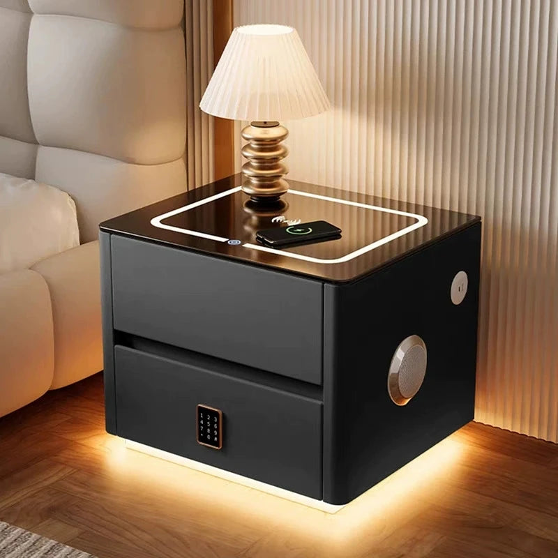 Mesa de Cabeceira Inteligente com Armazenamento para Quarto - Móveis para Casa