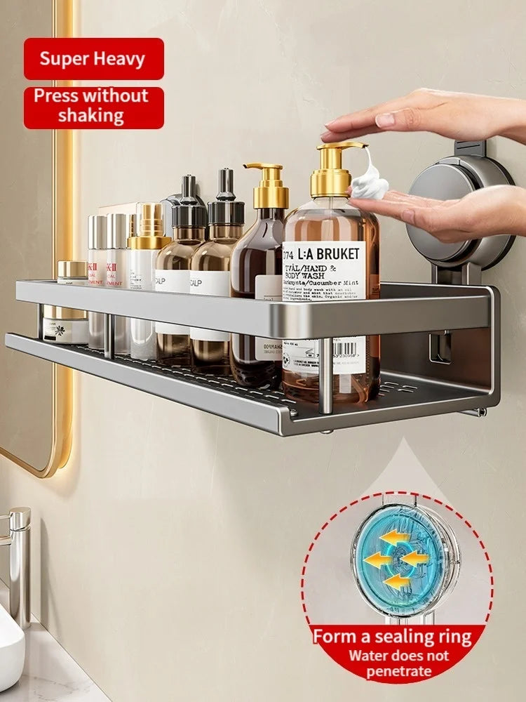 Sem broca banheiro ventosa prateleira de armazenamento prateleira de armazenamento banheiro perfuração-livre parede pendurado vaidade toalete triângulo cesta r