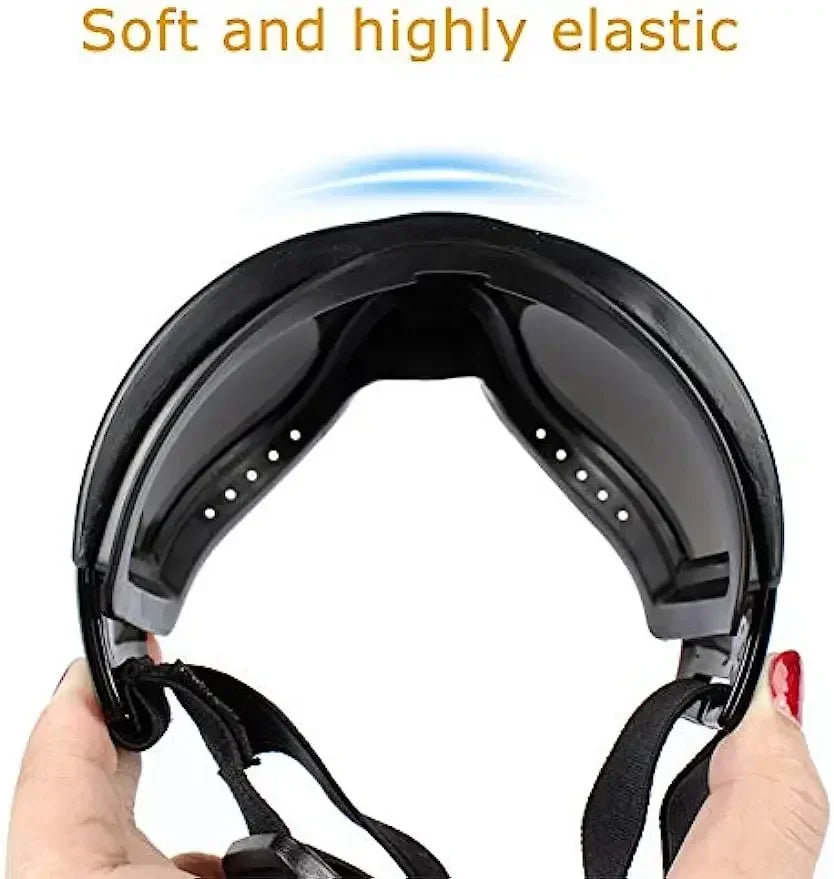 Óculos de sol ajustáveis para cães, com proteção UV, para uso em animais de estimação, proteção para os olhos, cor preta, óculos de sol para cães, artigos para cães.
