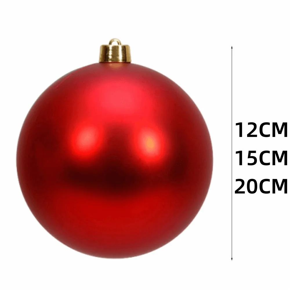 Decoração de férias 12/15/20cm bola de natal acabamento fosco formato de bola decoração de ano novo barra de bola fosca teto