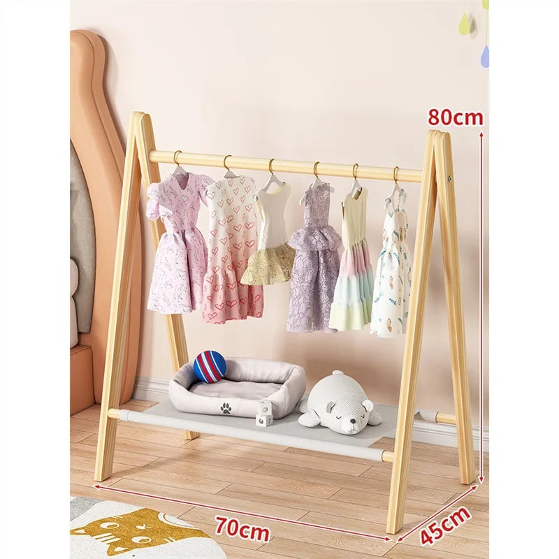 Cabide de chão para animais de estimação, guarda-roupa para cães, madeira sólida, filhote de cachorro, gato, cabide para cães, rack de armazenamento de roupas pequenas