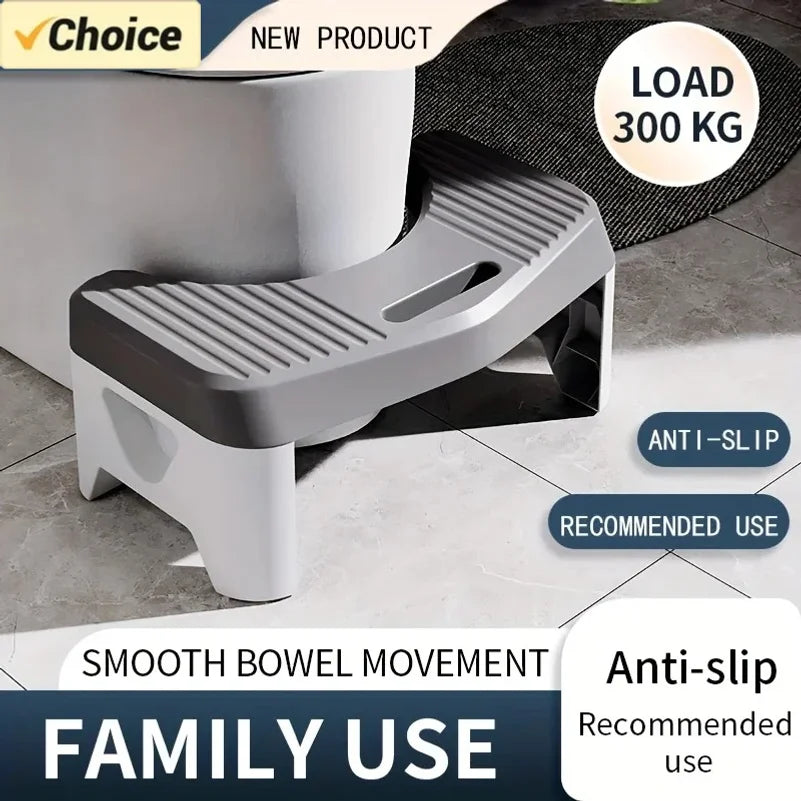 1Pç Banquinho de Apoio para Vaso Sanitário, Banquinho Confortável para Banheiro para Adultos, Crianças e Gestantes, Auxiliar de Agachamento, Antiderrapante e Espesso