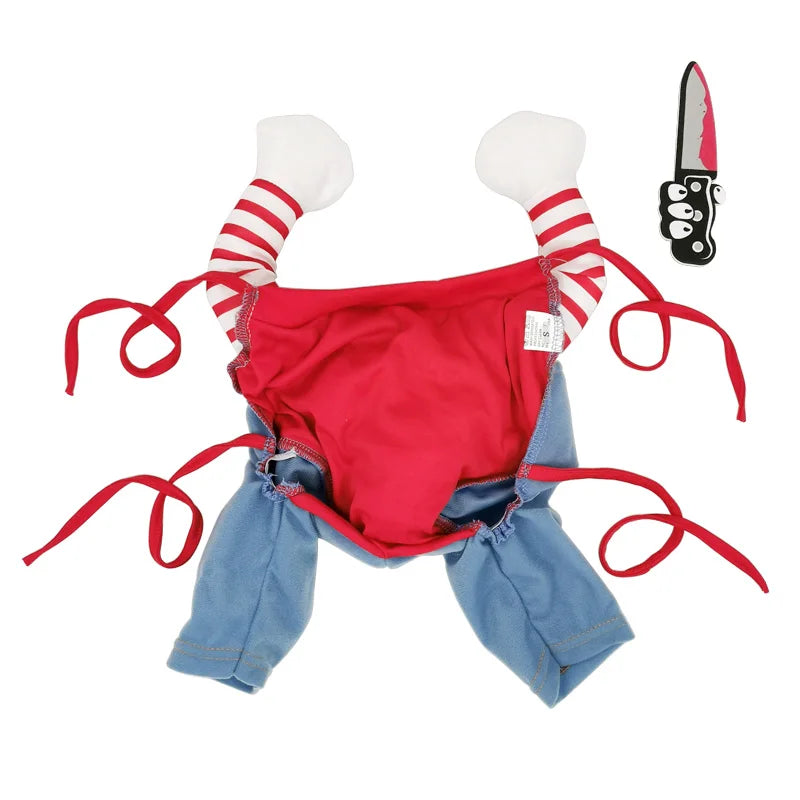 Conjuntos de fantasias de Halloween para cães Roupas engraçadas para cães Cosplay ajustável para cães Roupas Novidade para cães médios e grandes Fantasias Bulldog Pug