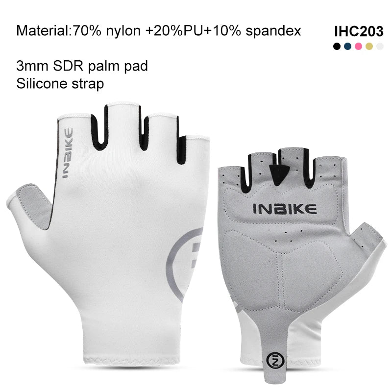 INBIKE Cycling Gloves Half Finger Summer Men Women MTB Gloves Shock-absorption Mountain Bike Sports Gloves Cycling Accessories