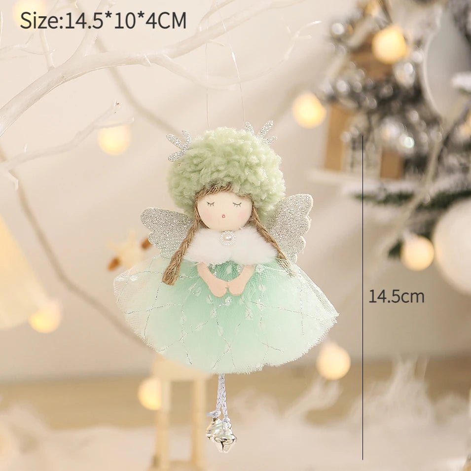 Ano novo 2024 natal anjo bonecas árvore de natal pingente ornamentos navidad 2022 decoração de natal para casa presentes natal noel deco